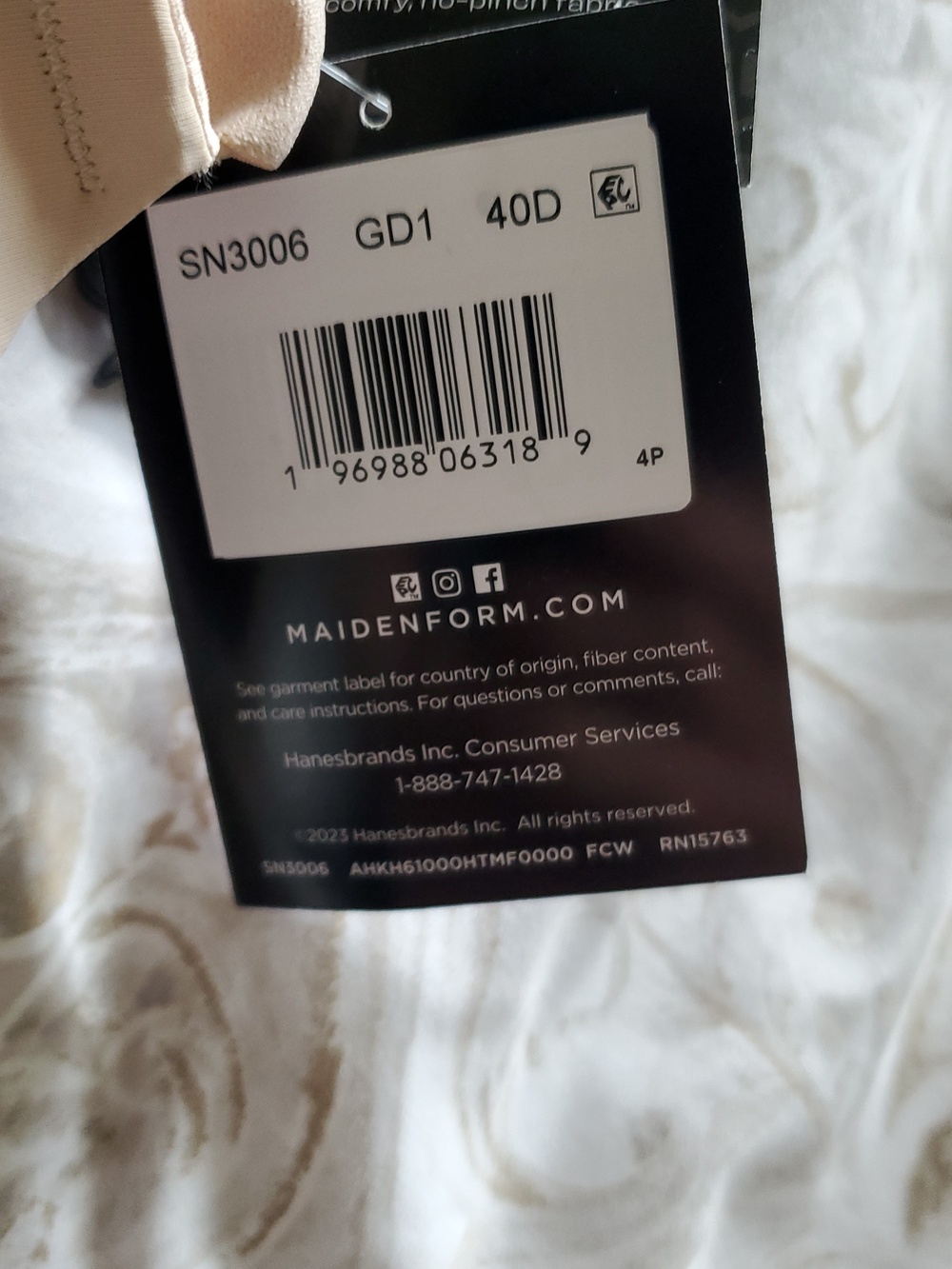 Maidenform 40D Craveable Intimates Nude Front Closure Racerback Bra New - Picture 6 of 9